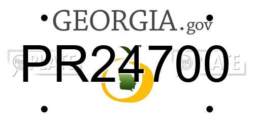 PR24700 Georgia License Plate