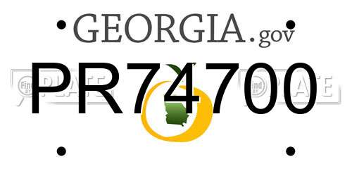 PR74700 Georgia License Plate