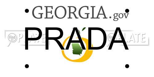PRADA Georgia License Plate