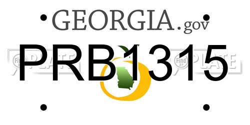 PRB1315 Georgia License Plate