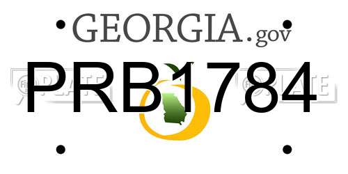 PRB1784 Georgia License Plate