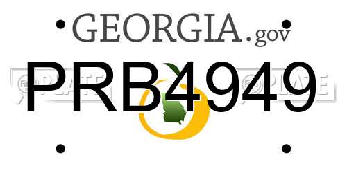 PRB4949 Georgia License Plate