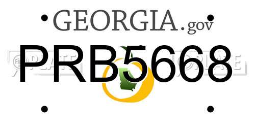 PRB5668 Georgia License Plate