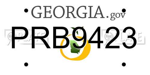 PRB9423 Georgia License Plate