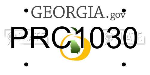 PRC1030 Georgia License Plate
