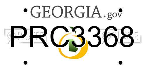 PRC3368 Georgia License Plate