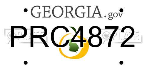 PRC4872 Georgia License Plate