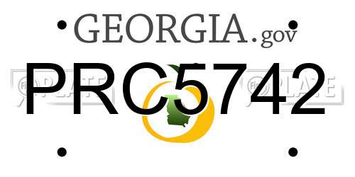 PRC5742 Georgia License Plate