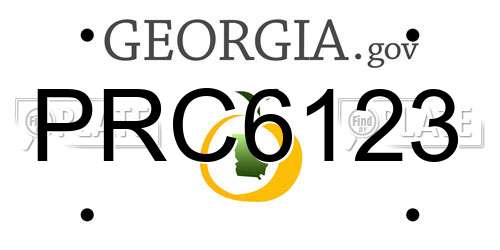 PRC6123 Georgia License Plate
