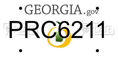 PRC6211 Georgia License Plate