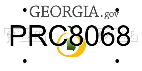 PRC8068 Georgia License Plate