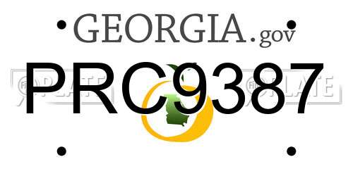 PRC9387 Georgia License Plate