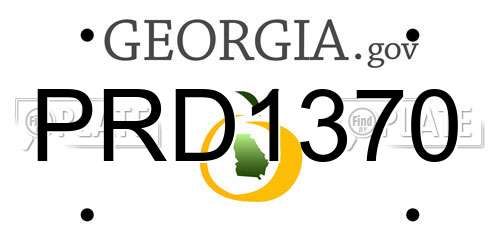 PRD1370 Georgia License Plate