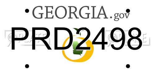 PRD2498 Georgia License Plate