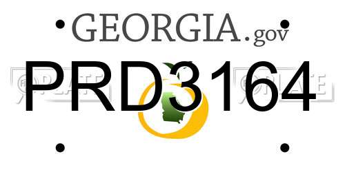 PRD3164 Georgia License Plate