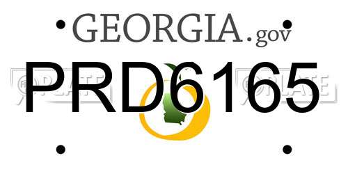 PRD6165 Georgia License Plate