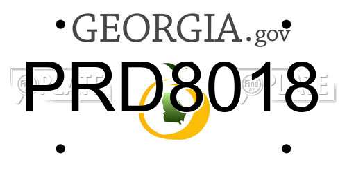 PRD8018 Georgia License Plate