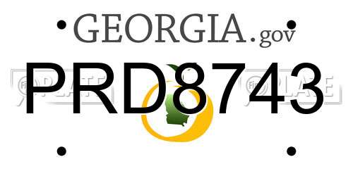 PRD8743 Georgia License Plate