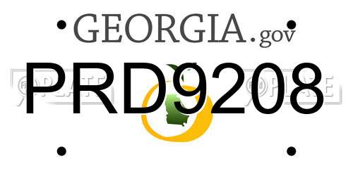 PRD9208 Georgia License Plate