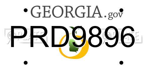 PRD9896 Georgia License Plate