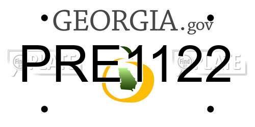 PRE1122 Georgia License Plate
