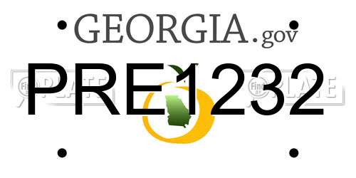 PRE1232 Georgia License Plate