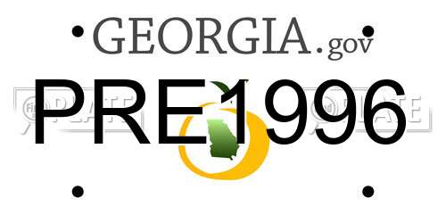 PRE1996 Georgia License Plate