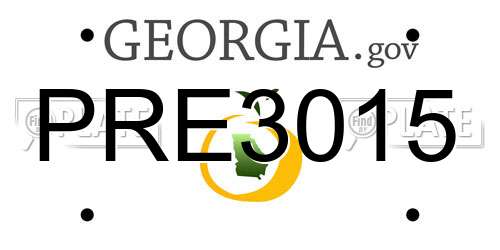 PRE3015 Georgia License Plate