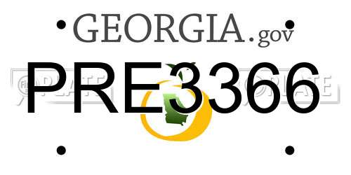 PRE3366 Georgia License Plate