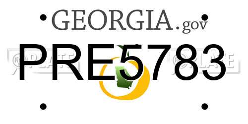 PRE5783 Georgia License Plate