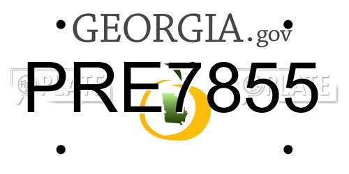 PRE7855 Georgia License Plate