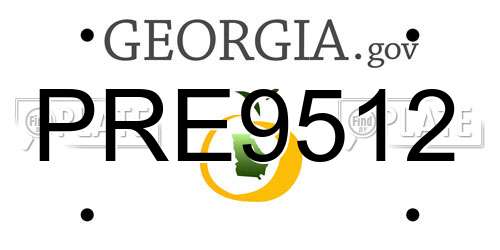 PRE9512 Georgia License Plate