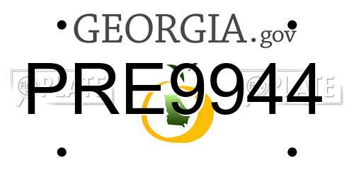 PRE9944 Georgia License Plate
