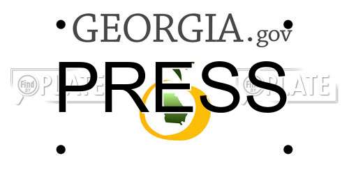 PRESS Georgia License Plate