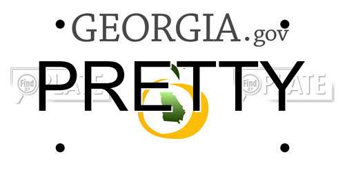 PRETTY Georgia License Plate