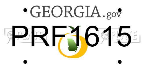 PRF1615 Georgia License Plate