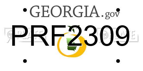 PRF2309 Georgia License Plate