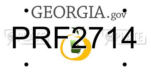 PRF2714 Georgia License Plate