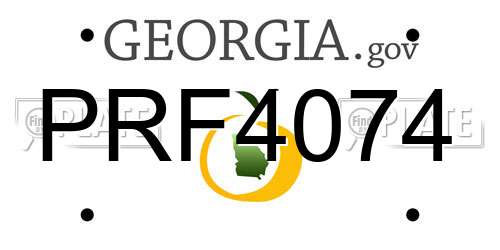 PRF4074 Georgia License Plate