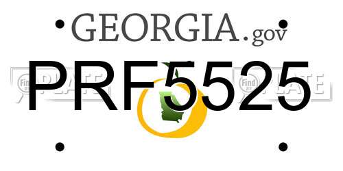 PRF5525 Georgia License Plate