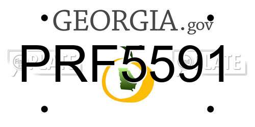 PRF5591 Georgia License Plate