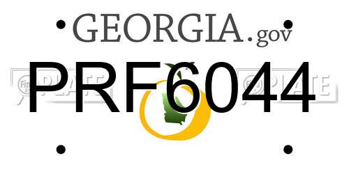 PRF6044 Georgia License Plate