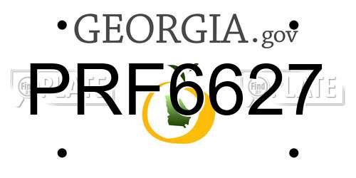 PRF6627 Georgia License Plate