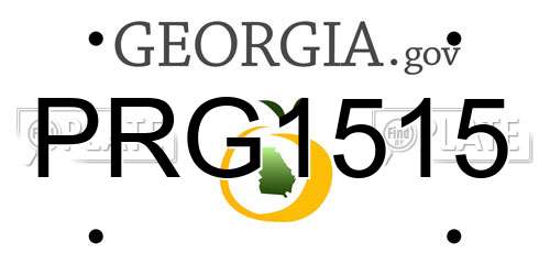 PRG1515 Georgia License Plate