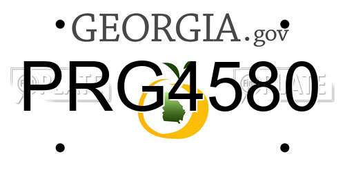 PRG4580 Georgia License Plate