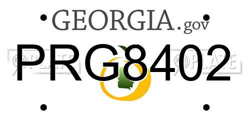 PRG8402 Georgia License Plate