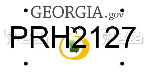 PRH2127 Georgia License Plate