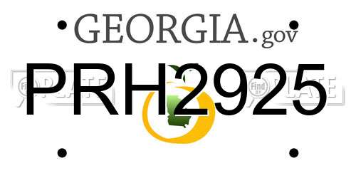 PRH2925 Georgia License Plate