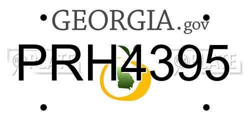 PRH4395 Georgia License Plate