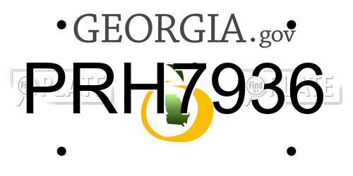 PRH7936 Georgia License Plate